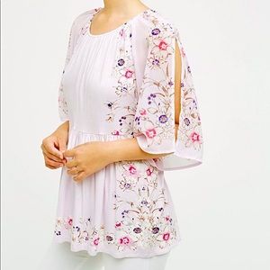 ANTHROPOLOGIE | One September Lilac Floral Blouse